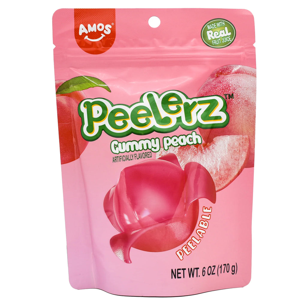 AMOS Peelerz Peelable Peach Gummies - 6 oz.